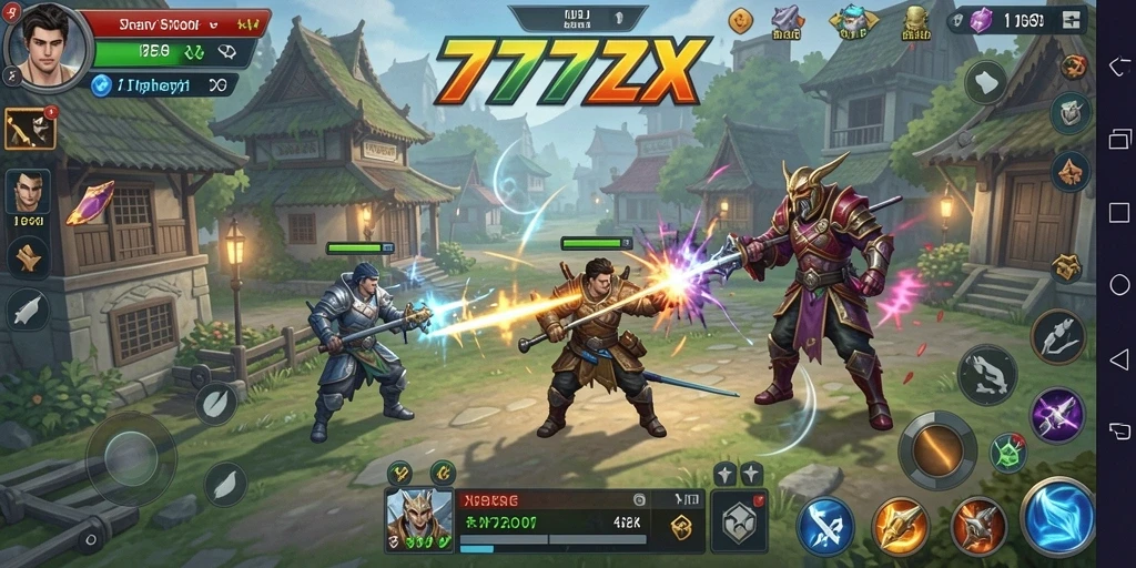 Screenshot menunjukkan gameplay mendalam dari 777ZX dengan strategi yang kompleks.