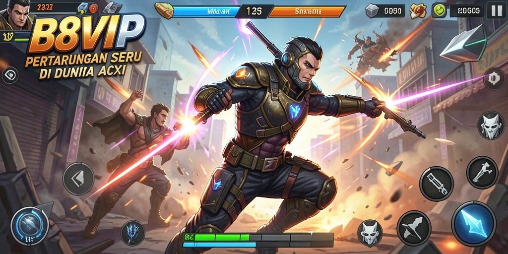 Tampilan gameplay seru B8VIP dengan aksi yang mendebarkan.