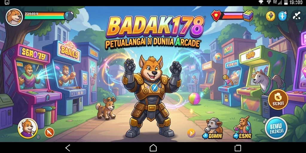 Tampilan gameplay BADAK178 yang seru dan penuh warna.