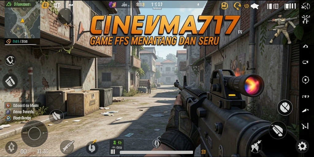 Tampilan aksi mendebarkan dalam gameplay CINEMA77 yang intens.