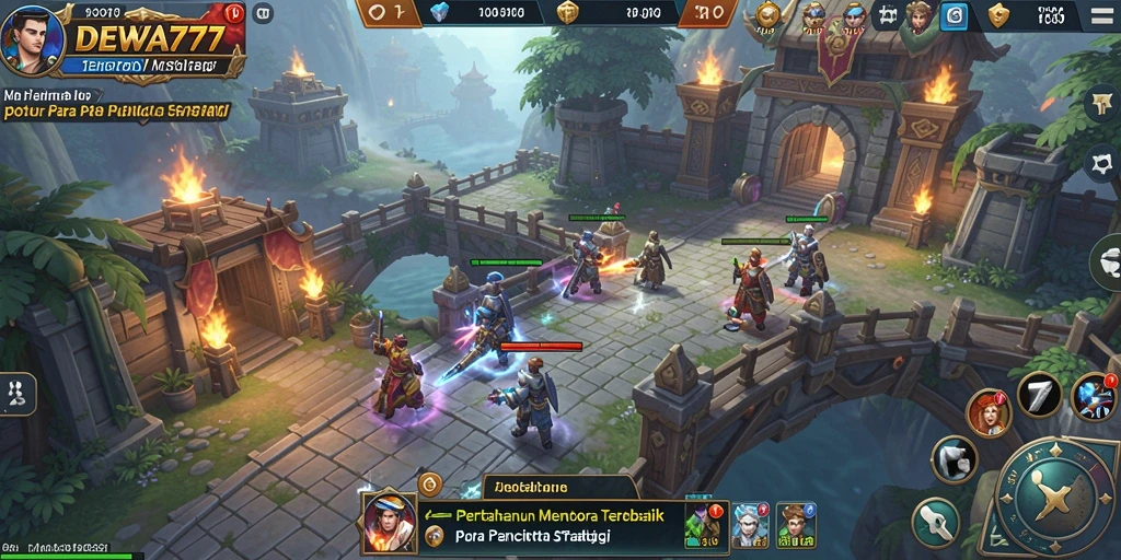 Tampilan gameplay DEWA777 yang penuh aksi dan strategis.