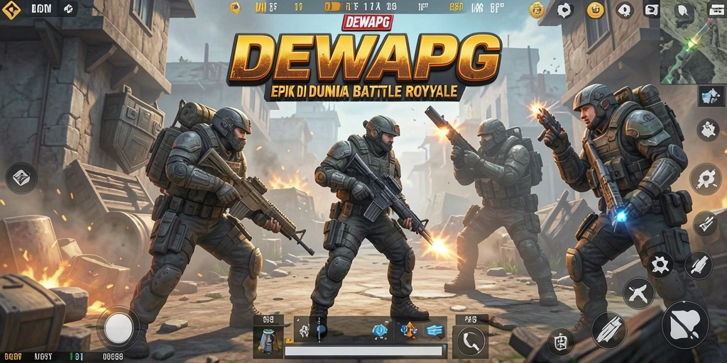 Gameplay seru DEWAPG dalam pertempuran Battle Royale.