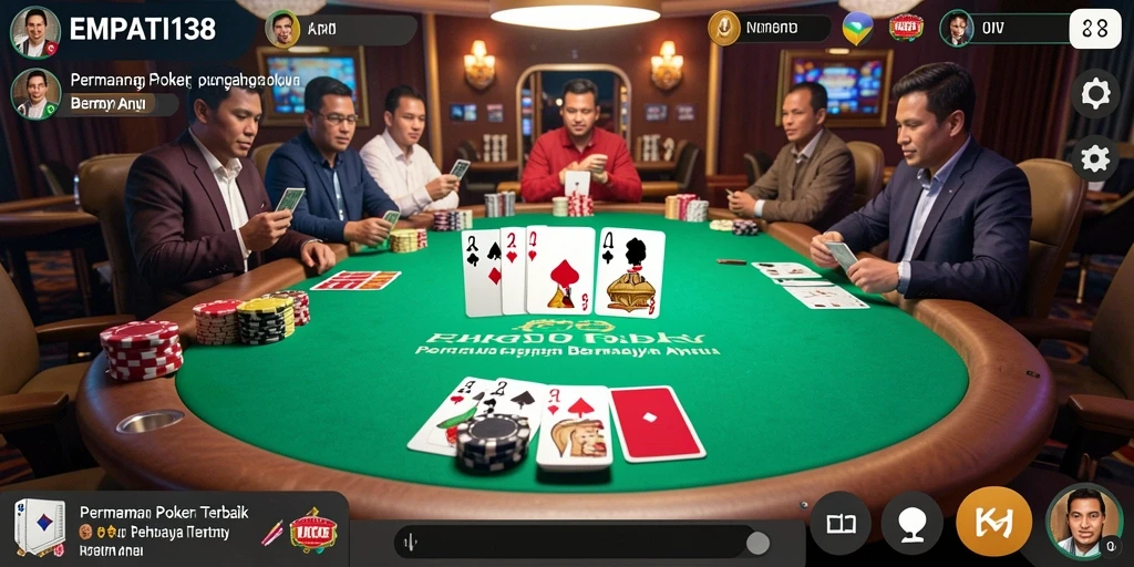 Tampilan gameplay poker yang seru dan interaktif di EMPATI138.