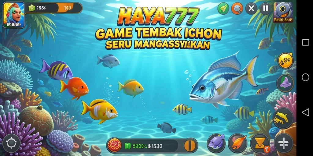 Tampilan gameplay menembak ikan yang seru di HAYA777.