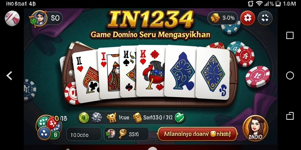 Screenshot gameplay IN1234 menampilkan aksi Domino yang mendebarkan.