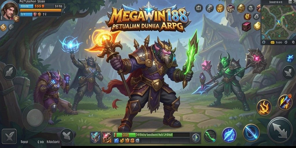 Tangkapan layar aksi seru dalam gameplay ARPG MEGAWIN188.
