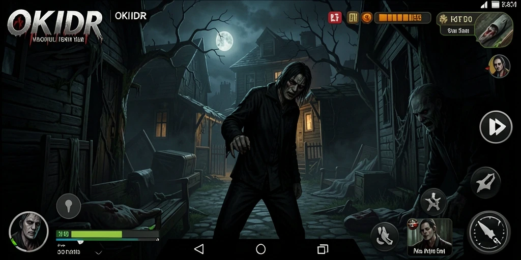 Screenshot gameplay OKIDR yang menakutkan dan menggugah adrenalin.