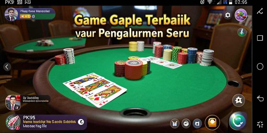 Tampilan gameplay seru dan interaktif Gaple di PK95.