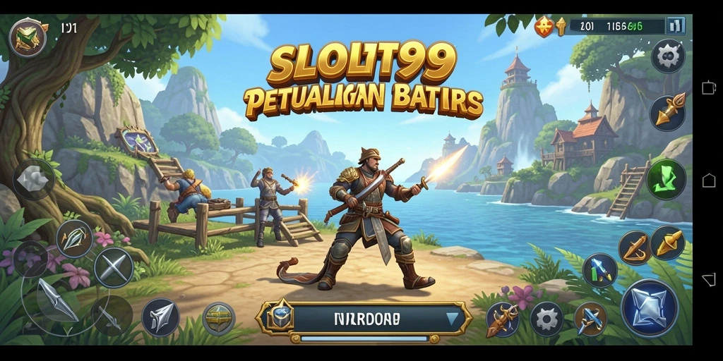 Tangkapan layar menunjukkan pemain menjelajahi dunia terbuka SLOT99.