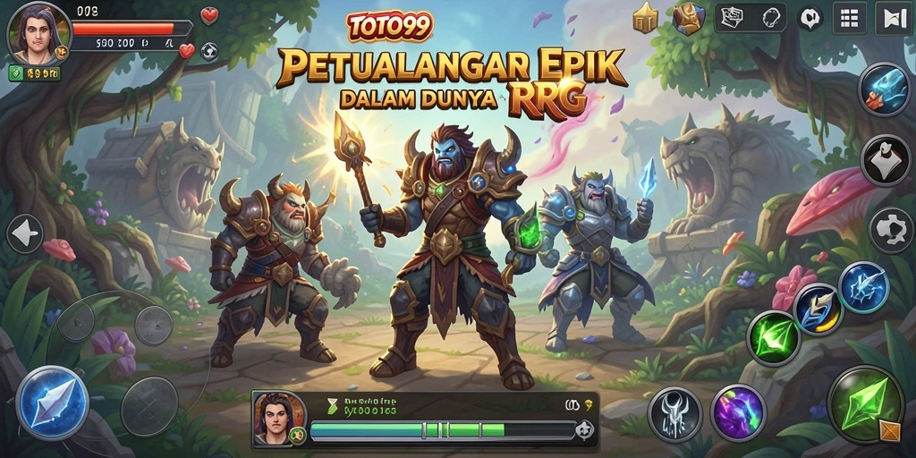 Screenshot TOTO99 menampilkan aksi pertempuran yang menegangkan dalam dunia RPG.