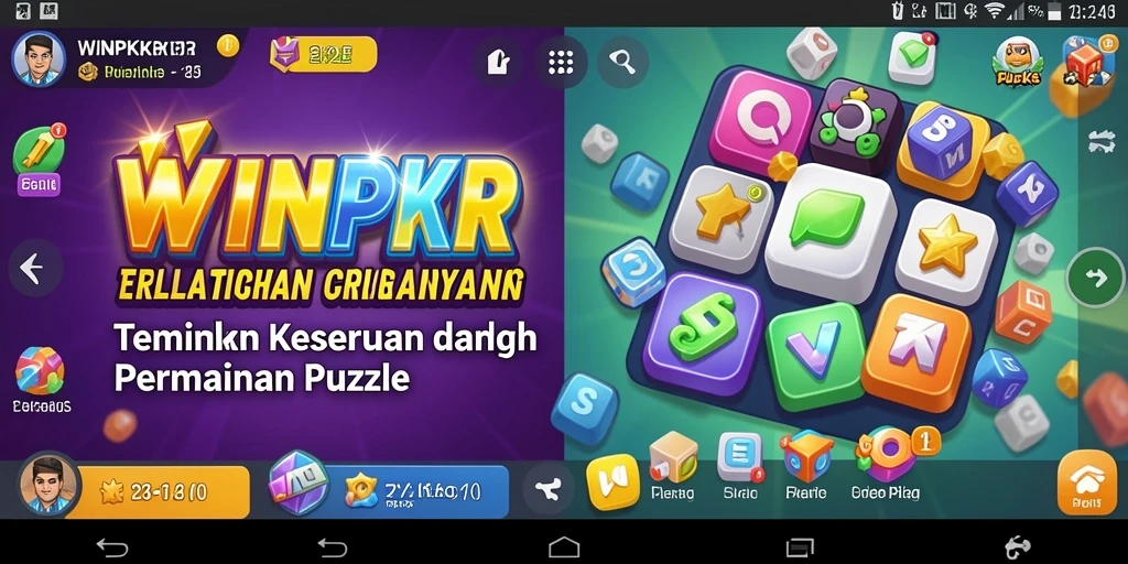 Tampilan gameplay WINPKR yang penuh warna dan menantang.